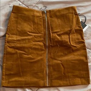 Dark Brown Corduroy Skirt Size S